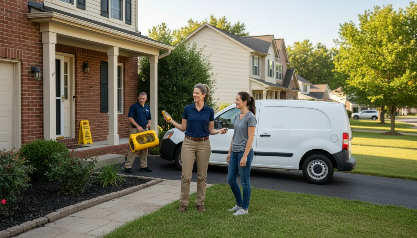 Residential water damage restoration in Damascus, PA